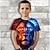 billige drenges 3d t-shirts-Drenge 3D Grafisk Dyr Panda T-shirt Kortærmet 3D-udskrivning Sommer Forår Aktiv Sport Mode Polyester Børn 3-12 år udendørs Afslappet Daglig Regulær
