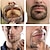 billige Hårfjerning-barberskabelon til mænd med 5 forskellige størrelser, skægstyreformer med kam, skægformning &amp; styling skabelon perfekt til hårlinje line-up, kanter, stencil til trimning, overskæg, fipskæg