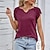 ieftine Bluze simple pentru femei-Tricou Pentru femei Roșu Vin Jasp Negru Culoare solidă / simplă Larg Zilnic De Bază Neon &amp; Luminos În U S