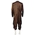 cheap Movie &amp; TV Theme Costumes-Pirates of the Caribbean Pirates of the Caribbean Cosplay Costume Outfits Costume Men&#039;s Movie Cosplay Cosplay Cosplay Costume Brown Masquerade Coat Vest Blouse