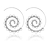 abordables Pendientes-Pendientes en espiral grandes exagerados con forma de corazón en forma de remolino, joyería vintage para mujeres y niñas, 1 par