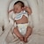 halpa Aitoa muistuttavat nuket-45cm vastasyntynyt vauvanukke reborn loulou unessa pehmeä pehmoinen vartalo eläväinen 3D-iho, jossa näkyvät suonet korkealaatuinen käsintehty nukke