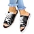 ieftine Sandale de Damă-Pentru femei Sandale Papuci Papuci de exterior Pantofi de confort În aer liber Plajă Culoare solidă Vară Toc Drept Vârf deschis Modă Casual minimalism Plimbare Pânză Loafer Albastru Deschis Negru