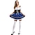 billige oktoberfest outfits-Karneval Oktoberfest øl Kostume Sokker og Nylonstrømpe dirndl Trachtenkleader Oktoberfest / øl bayerske bayerske Wiesn Traditionel stil Enge Dame Traditionel stil klud Bluse Kjole Sokker