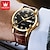 cheap Quartz Watches-New Olevs Brand Men&#039;S Belt Watch Decorative Luminous Calendar Day Display Diamond-Set Quartz Watch Waterproof Sports Fashion Men&#039;S Watches