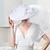 voordelige Feesthoeden-hoeden vlas zonnehoed hoge hoed sinamay hoed bruiloft strand elegant brits met gebloemde tule hoofddeksel hoofddeksel