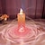 olcso Dekoratív fények-led elektronikus gyertyafény izzó rózsa mintás fénytörés halo vetítés elemes led lángmentes gyertya lámpa születésnapi esküvői party dekorációhoz
