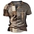 billiga Henley t-shirt för män-Herr Waffle Henley Shirt Grafisk Färgblock Henley Kläder 3D-tryck Utomhus Dagligen Kortärmad Knapp Mode Designer Grundläggande