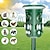economico Bug zapper-repellente per animali solare repellente per animali ad ultrasuoni a 360 ° esterno impermeabile con rilevatore di movimento luci lampeggianti repellenti alimentate a energia solare usb respingono cani