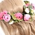 levne Doplňky pro úpravu vlasů-boho květinová čelenka stuha kytkou svatozář koruna svatební festival věnec do vlasů světle růžová