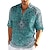 cheap Men&#039;s Henley Shirt-Men&#039;s Shirt Floral Graphic Prints Stand Collar Red Blue Purple Green Outdoor Street Long Sleeve Print Clothing Apparel Fashion Streetwear Designer Casual