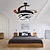 cheap Ceiling Fan Lights-42&#039;&#039; Retractable Ceiling Fans with Lights and Remote,Modern LED Semi Flush Fan Light,Retractable Geometric Ceiling Fan 3 Color 6 Speed Smart Pendant Light for Indoor Bedroom,Dining Room etc