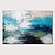 tanie Obrazy abstrakcyjne-ręcznie malowany obraz olejny na płótnie dekoracja ścienna abstrakcyjny nóż malarstwo niebieski krajobraz do wystroju domu walcowany bezramowy obraz unshi
