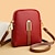 cheap Crossbody Bags-Women&#039;s Crossbody Bag Shoulder Bag Mobile Phone Bag PU Leather Shopping Daily Zipper Waterproof Lightweight Durable Solid Color Color Block Black White Red