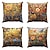 cheap Boho Style-Tree of Life Double Side Pillow Cover 4PC Soft Decorative Square Cushion Case Pillowcase for Bedroom Livingroom Sofa Couch Chair