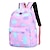 baratos Sacola de livros-3 pçs/conjunto mochila para laptop alça ajustável moda feminina mochila de viagem de náilon linda mochila de trabalho gradiente para viagens escolares de trabalho, presente de volta à escola