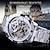 cheap Mechanical Watches-FORSINING Men Mechanical Watch Luxury Large Dial Fashion Business Hollow Skeleton Automatic Self-winding Luminous Waterproof Stainless Steel Watch