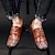 voordelige Handgemaakte herenschoenen-Voor heren Vrijetijdsschoenen voor heren Retro Leren schoenen Handgemaakte schoenen Comfortabele schoenen Trektochten Wandelen Vintage Casual Dagelijks Leer Comfortabel Anti-slip Korte laarsjes