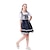 abordables tenues de l&#039;oktoberfest-Carnaval Fête d&#039;Octobre Costume Dirndl Trachtenkleader Chemisier Dirndl Bavarois Femme de ménage Allemand Munich Prairies Femme Fille Tissu de style traditionnel Haut Robe Tablier