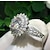 cheap Rings-Ring Wedding Classic Silver Alloy Precious Fashion Luxury 1PC Zircon