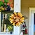 ieftine semne de perete din lemn-1buc floarea soarelui agatat din lemn semn artificial coroana de floarea soarelui pentru ușa din față living camera baie