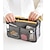 cheap Organization &amp; Storage-Practical Dual Handbag Purse Nylon Dual Organizer Insert Cosmetic Storage Bag Black