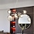 preiswerte Globus-Design-LED-Kronleuchter, Design-Klassiker, Platte, schwarz, 78 cm, kreisförmiges Licht mit warmweißen Rauchglasschirmen