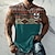 billiga 3d-linnen för herrar-Herr Linne Ärmlös T-shirt för män Grafisk Argyle Rund hals Kläder 3D-tryck Dagligen Sport Ärmlös Mönster Mode Designer Muskel