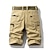 billige Klassisk-Herre Cargoshorts Camo Shorts Shorts Sommershorts Multi lomme Rett ben Fargeblokk Kamuflasje Farge Komfort Pustende Kort Avslappet Daglig Ferie Sport Mote Svart Blå