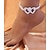 cheap Anklets-Women&#039;s Rhinestone Heart Anklet Bracelets Party Gifts Wedding / Gold / Silver / Spring/ Summer