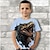 preiswerte 3D-T-Shirts für Jungen-Jungen 3D Graphic Tier Dinosaurier T-Shirt Kurzarm 3D-Druck Sommer Frühling Aktiv Sport Modisch Polyester kinderkleidung 3-12 Jahre Outdoor Casual Täglich Regular Fit