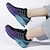billiga Damsneakers-Dam Sneakers Plusstorlekar Flyknit skor Komfortskor Utomhus Dagligen Färgblock Platt klack Rundtå Mode Ledigt Löpning Flygande vävning Snörning Svart Vit Blå