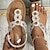 ieftine Sandale de Damă-Pentru femei Sandale Boho Sandale plate Sandale cu platformă Plajă Mers Culoare solidă Buline Vară Piatră Semiprețioasă Cristal Toc Drept Elegant Casual Satin Bandă elastică Centură-T Argintiu Negru