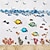 זול עיצוב קיר מתכת-1 יחידות דגים מתכת אמנות קיר מתכת צבעוני דגים טרופיים דקור 3D חיצוני פיסול אוקיינוס נושא עיצוב חדר אמבטיה תפאורה גינה גדר קיר תפאורה מתכת קיר אמנות תפאורה 17.5x30cm/6.9&#039;&#039;x11.8&#039;&#039;
