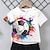 Недорогие 3д наборы мальчика-Мальчики 3D Графика Буквы Футбол Футболка и шорты Комплект футболок Набор одежды С короткими рукавами 3D печать Лето Весна Активный Спорт Мода Полиэстер Дети 3-13 лет