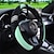 cheap Steering Wheel Covers-Plush Anti-Slip Car Steering Wheel Cover - Universal 15 Inch Protector for Comfortable Driving - Little Monster Design Accessory