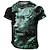 billige 3d-t-skjorte for menn-Herre T skjorte Grafisk Dyr Crew-hals Klær 3D-utskrift utendørs Daglig Kortermet Trykt mønster Årgang Mote Designer