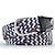 cheap Men&#039;s Belt-Unisex Braided Belts Fashionable Simple Knit Buckle Belt Black White Canvas Alloy Plain Outdoor Sports Ideal Gift