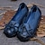 abordables Sandalias planas de mujer-Mujer Bailarinas Slip-Ons Tallas Grandes Zapatos blandos Zapatos Confort Exterior Paseo Color sólido Verano Tacón Plano Dedo redondo Elegante Casual Minimalismo Cuero Sintético PU Mocasín Negro