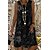 cheap Print Dresses-Women‘s Shift Dress Knee Length Dress White Black Army Green Fuchsia Navy Blue Sleeveless Floral Print Spring Summer Round Neck Hot Casual Boho Loose 2023 M L XL XXL 3XL 4XL 5XL