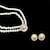 ieftine Seturi de Bijuterii-Seturi de bijuterii de mireasă 1set Imitație de Perle 1 Colier 1 Inel Cercei Pentru femei Modă Personalizat Simplu Retro Prețios Rotund Set de bijuterii Pentru Nuntă Aniversare Ocazie specială