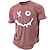 cheap Men&#039;s 3D Tee-Men&#039;s T shirt Tee Graphic Funny Smile Face Crew Neck Clothing Apparel 3D Print Outdoor Daily Short Sleeve Print Vintage Fashion Designer