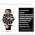 tanie Zegarki kwarcowe-poedagar wysokiej jakości męski zegarek kwarcowy moda luksusowe na co dzień mężczyźni analogowy zegarek na rękę skórzany pasek kalendarz data tydzień luminous wodoodporne zegarki kwarcowe męskie