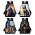 olcso Grafikus nyomtatott táskák-Férfi Női hátizsák 3D hátizsák Iskola Napi Cica Virág Poliészter Nagy kapacitás Légáteresztő Könnyű Cipzár Nyomtatás Fekete Sárga Rubin