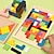 זול פאזלים-קוביות עץ צבעוניות תלת מימדיות פאזל אימון מוח מונטסורי צעצוע חינוכי לילדים לשיפור האינטליגנציה &amp; יְצִירָתִיוּת