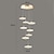 preiswerte Einzigartige Kronleuchter-Kronleuchter 3/6/8/10/12 Kopf modernes Licht Luxus-Kronleuchter Lotusblatt Acryl Lampenschirm Treppe langer Kronleuchter Wohnzimmer Restaurant LED-Licht 110–240 V
