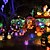 levne Halloween venku-4ks Cestovní světla a lucerny Solární pohon Voděodolné Teplá bílá Modrá Fialová 1.2 V 4 LED korálky