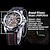 Χαμηλού Κόστους Μηχανικά Ρολόγια-WINNER Άντρες μηχανικό ρολόι Πολυτέλεια Μεγάλο καντράν Μοντέρνα Δουλειά Αυτόματο κούρδισμα Φωτίζει Διακοσμητικό Δέρμα Παρακολουθήστε
