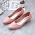 cheap Women&#039;s Flats-Women&#039;s Flats Clear Shoes Jellies Shoes Comfort Shoes Wedding Outdoor Daily Solid Color Summer Chunky Heel Square Toe Elegant Cute Casual PVC Loafer Black Pink Blue