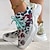 Χαμηλού Κόστους Γυναικείες Παντόφλες &amp; Μοκασίνια-γυναικεία sneakers slip-ons plus size παπούτσια αύξησης ύψους πλεκτά παπούτσια καθημερινά φλοράλ καλοκαιρινό λουλούδι στρογγυλή μύτη casual comfort ελαστικό ύφασμα loafer ροζ κόκκινο μωβ